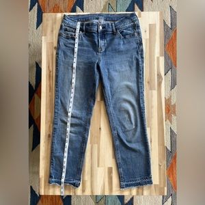 Old Navy Boyfriend Cropped and Fringy Jeans- size 6